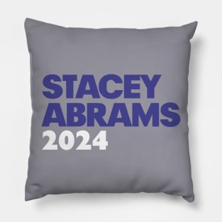 Stacey Abrams For 2024 President Purple Campaign Logo Sticker Pillow