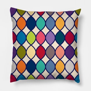 Colorful Oval Pattern Pillow