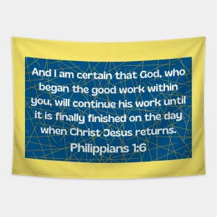 Bible Verse Philippians 1:6 Tapestry