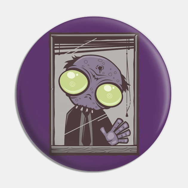 Office Zombie Pin by fizzgig