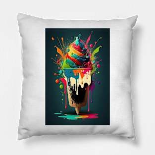 Popping colors icecream Pillow