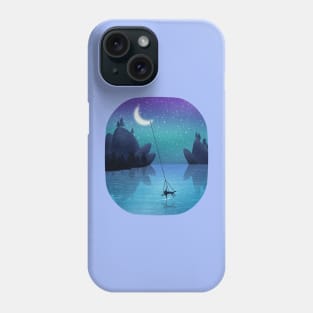 Playing with the moon Phone Case