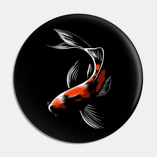 Black Japanese carp Pin