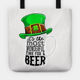 It_s The Most Wonderful Time For A Beer Hat St Patrick_s Day Tote