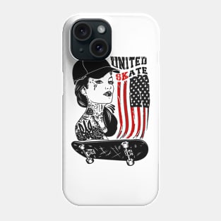 Women's United Skate Girl Skateboarder Retro Vintage Gift Skateboarding SK8 Phone Case