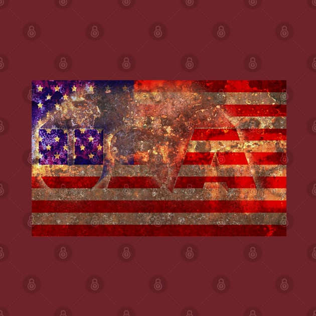 U.S.A. Rustic Flag by KZK101