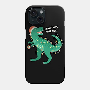 T-rex christmas tree Phone Case