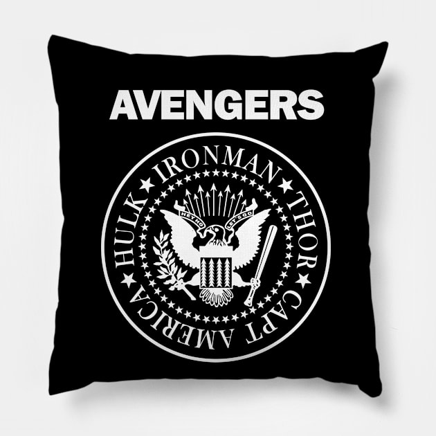 Rock N Roll x The Avengers Pillow by muckychris