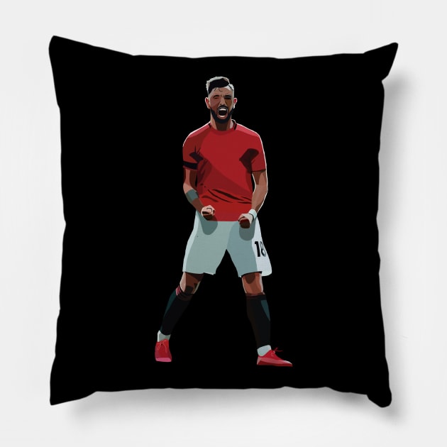 Bruno Fernandes Pillow by Webbed Toe Design's