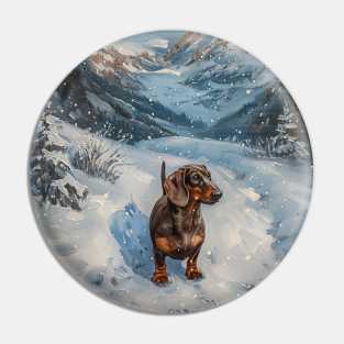 Alaska Dachshund Pin