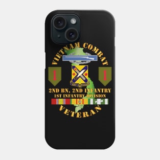 Vietnam Combat Infantry Veteran w 2nd Bn 2nd Inf 1st Inf Div SSI Phone Case