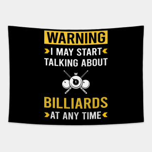 Warning Billiards Tapestry