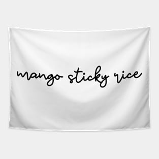 mango sticky rice - black Tapestry