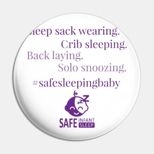 Safe Sleeping Baby Pin