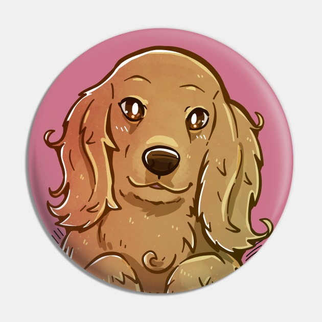 Pocket Cute English Cocker Spaniel Dog Pin by TechraPockets