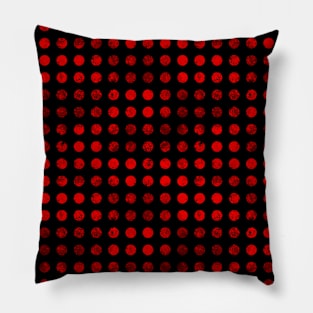 Red Polka Dots Pattern Pillow