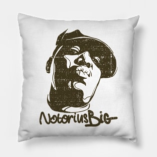 The notorious big - retro Pillow