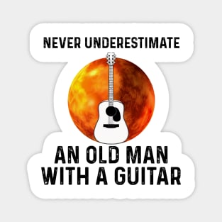 An Old Man With A Guitar Magnet