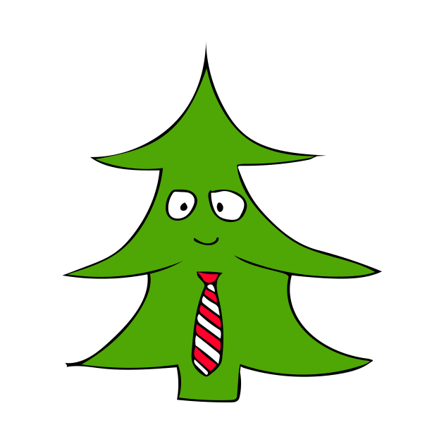 Christmas Tree Wearing A Tie by joshp214