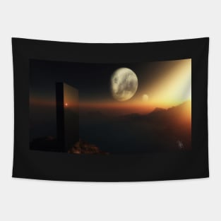 Black Monolith Tapestry