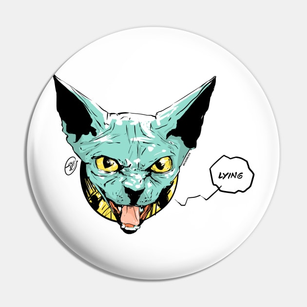 Lying Cat Pin by maxgunner44