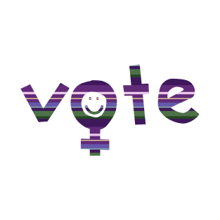 Women Vote Lavender Stripes T-Shirt