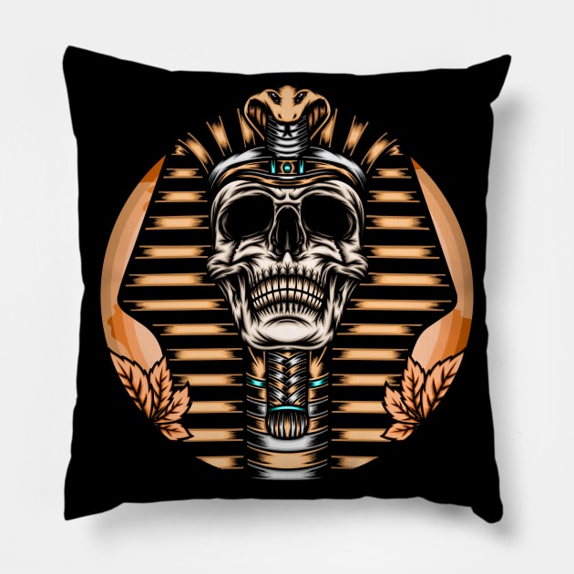 King pharaoh skull Pillow by WODEXZ