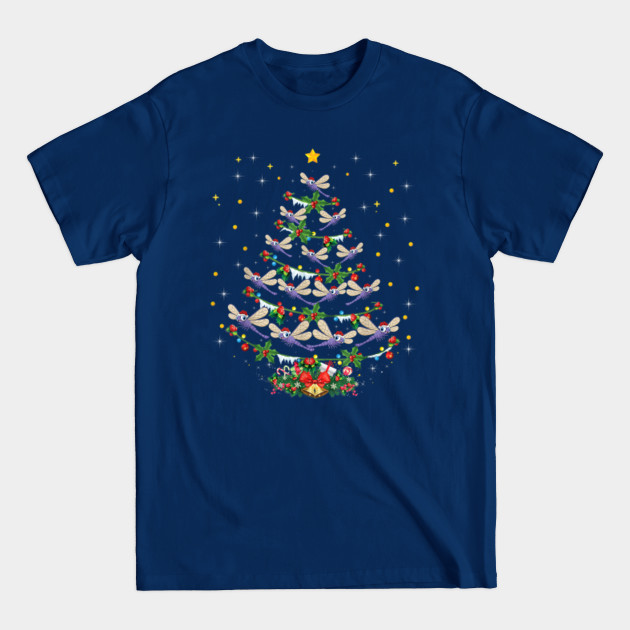 Disover Santa Dragonfly Bird Xmas Gift Dragonfly Christmas Tree - Dragonfly Christmas Tree - T-Shirt