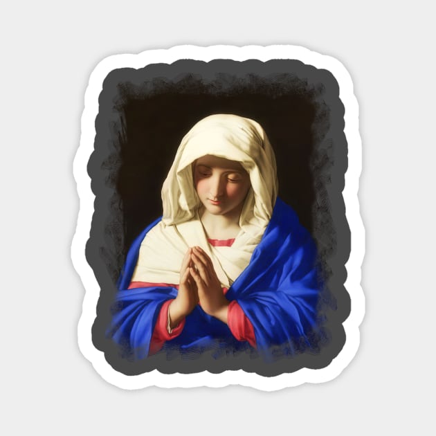 Our Lady of Sassoferrato Virgin Mary in Prayer Magnet by hispanicworld
