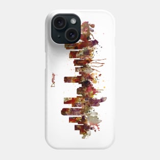 Denver Skyline Silhouette Phone Case