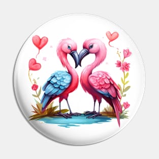 Valentine Kissing Dodo Bird Couple Pin