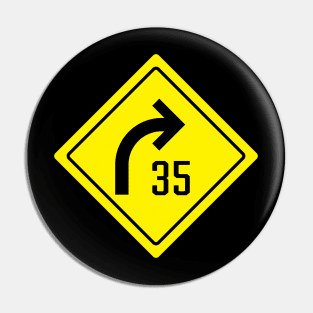 Advisory Curve 35 MPH Pin