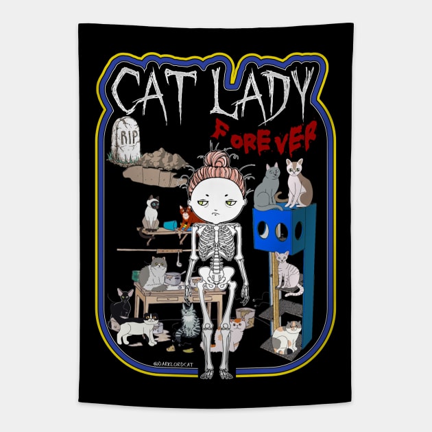 Cat lady Tapestry by darklordpug