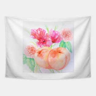 Peaches Bouquet Tapestry