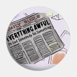 aw, newspaper (variant) Pin