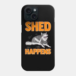 Cute & Funny Shed Happens Siberian Husky Puppy Pun Phone Case