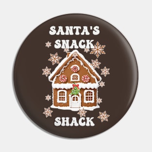 Christmas Santa's Snack Shack Funny Xmas Pin