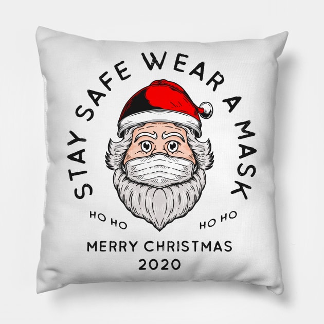 Santa Clause Wear Mask Pillow by Merchsides