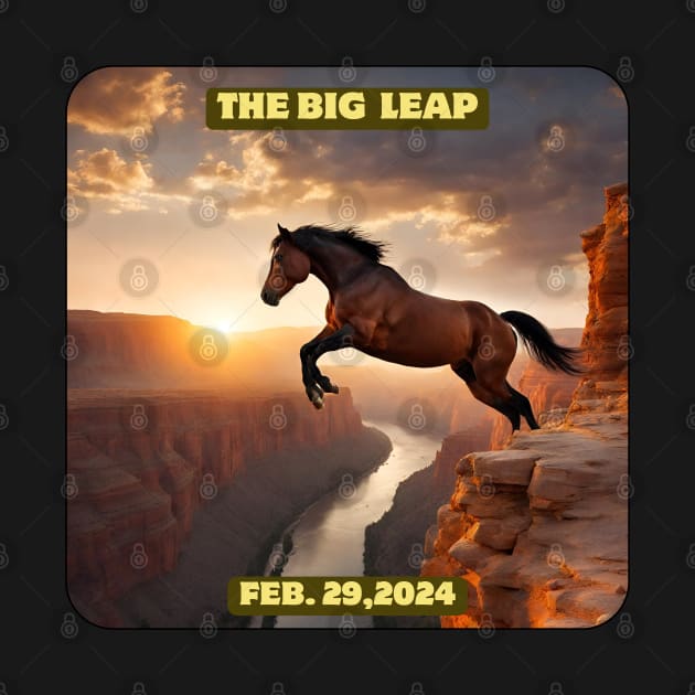 Beautiful Horse Leaping over a Canyon for Leap Year by Spacetrap