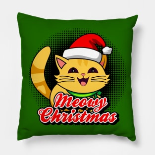 Christmas Best Gift T-Shirt - Meowy Christmas Cat Pillow