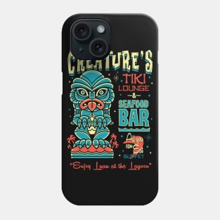 Black Lagoon Tiki Bar - Creepy Cute Creature - Hawaii Island Vacation Phone Case