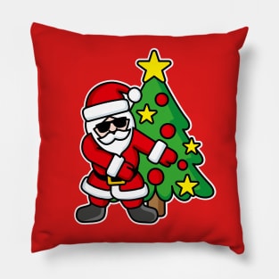 Santa Claus Christmas tree FLOSS FLOSSING Christmas tree Pillow