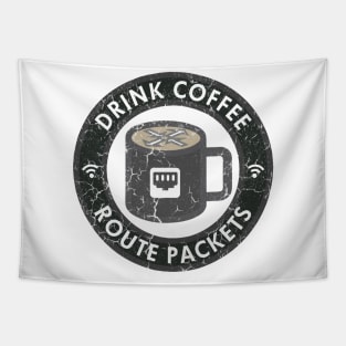 Drink Coffee Route Packets Tapestry