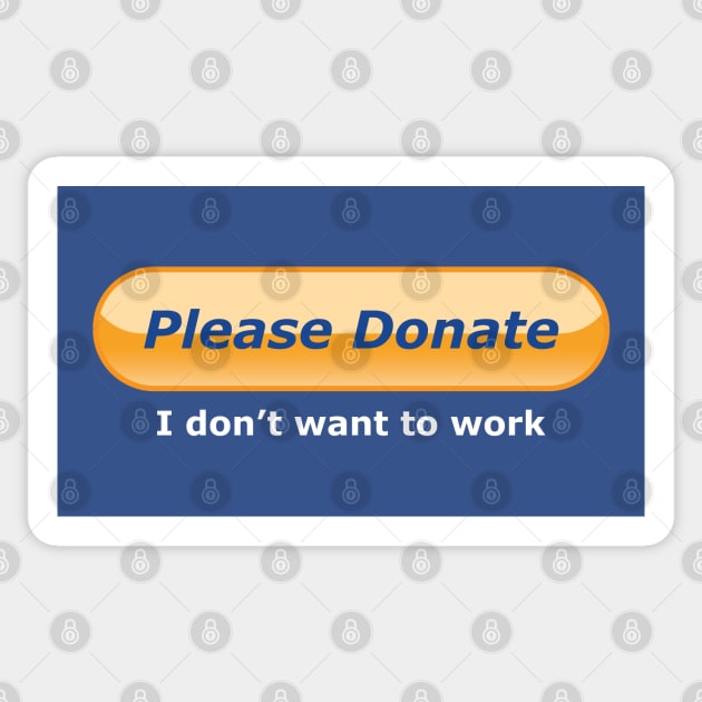 Please Donate - Money - Sticker