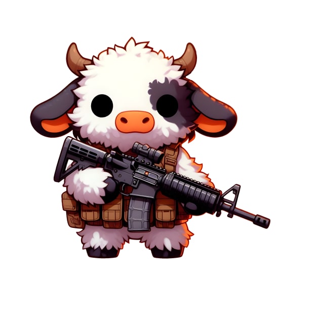 Fluffy Cow by Rawlifegraphic