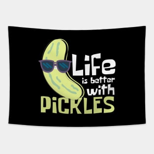 Life Is Better With Pickles Funny Tapestry