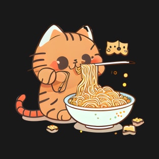 Pasta-loving Feline T-Shirt