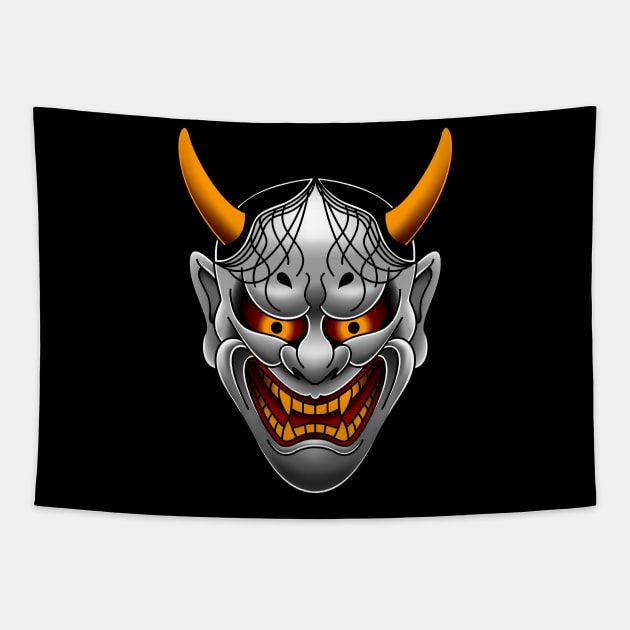 Japanese Hannya Demon Tapestry by OldSalt