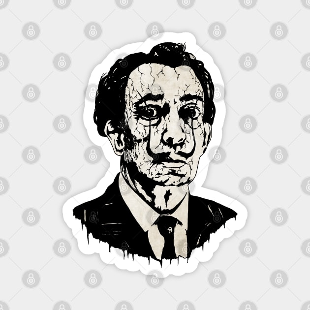 Salvador Dali Portrait Art Magnet by surmind