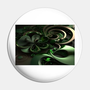 St Patricks Day Artwork - Green abstract artwork Pin